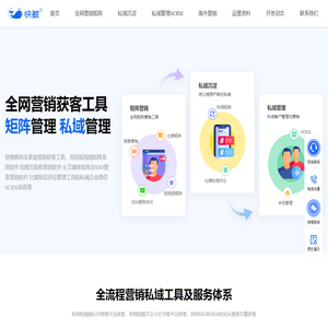 全网营销获客工具 矩阵系统软件及企业微信SCRM系统-快鲸