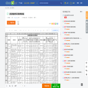 数字资源统计表 - 豆丁网